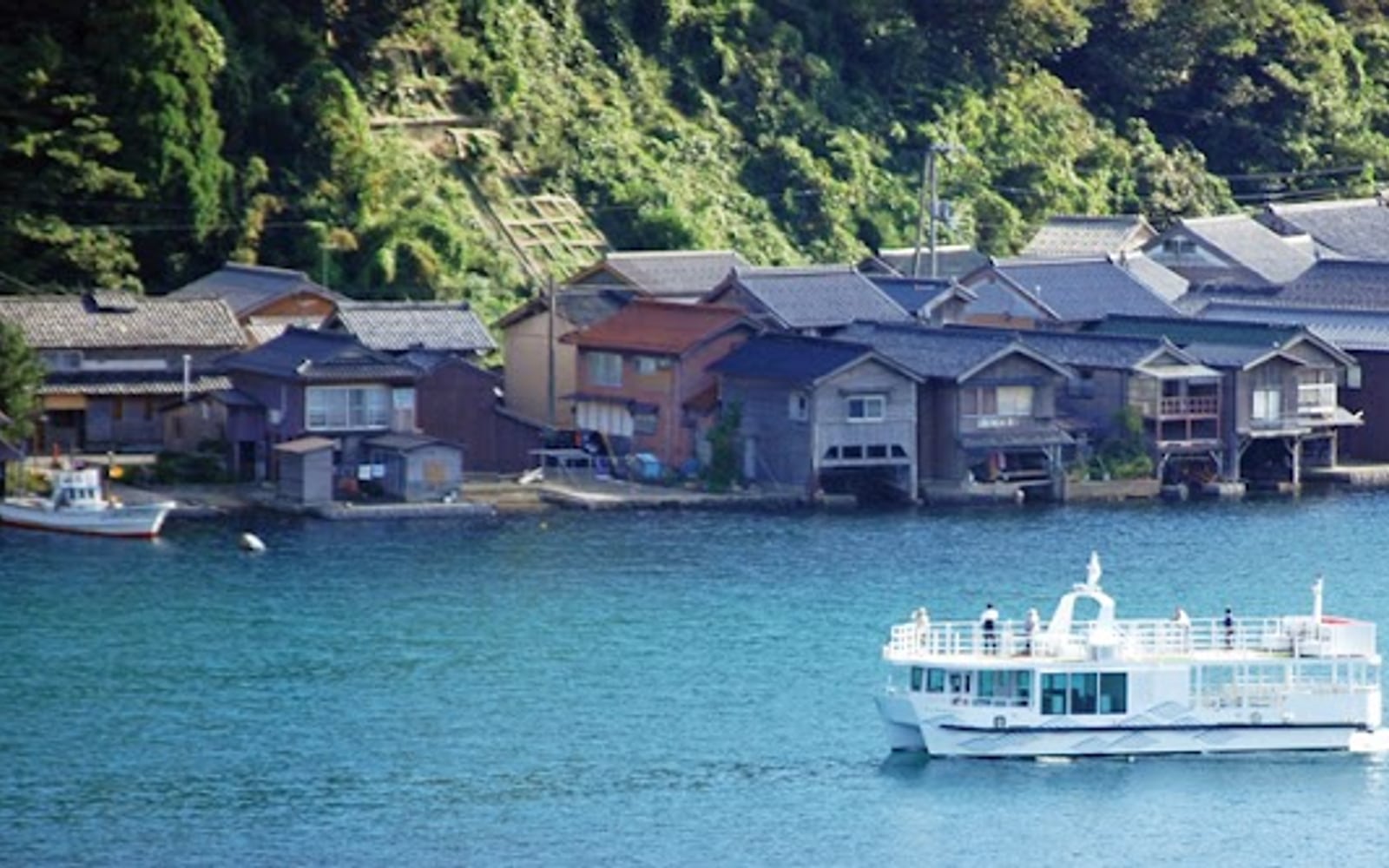Traditional funaya boathouses around Ine Bay